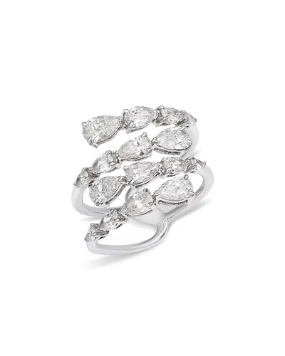 Bloomingdale's Fine Collection Luxe Collection Certified Lab Grown Diamond Pear Coil Ring In 14k White Gold, 2.0 Tcw