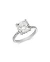 Bloomingdale's Fine Collection Luxe Collection Certified Lab Grown Diamond Ring In 18k White Gold, 4.0 Tcw In Gold