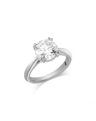 Bloomingdale's Fine Collection Luxe Collection Certified Lab Grown Diamond Solitaire Engagement Ring In Platinum, 3.15 Tcw In White
