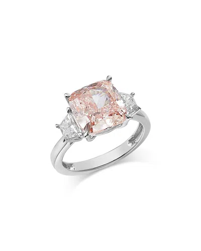 Bloomingdale's Fine Collection Luxe Collection Certified Lab Grown Pink & White Diamond Engagement Ring In 18k White Gold, 5.0 Tcw In Metallic