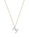 Bloomingdale's Fine Collection Luxe Collection Certified Mixed Cut Lab Grown Diamond Initial Pendant Necklace In 14k White & Yellow