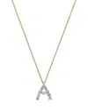 Bloomingdale's Fine Collection Luxe Collection Certified Mixed Cut Lab Grown Diamond Letter A Initial Pendant Necklace In 14k White In Multi
