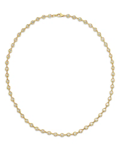 Bloomingdale's Fine Collection Luxe Collection Diamond Bezel Station Tennis Necklace In 14k Yellow Gold Or White Gold, 9.0 Tcw