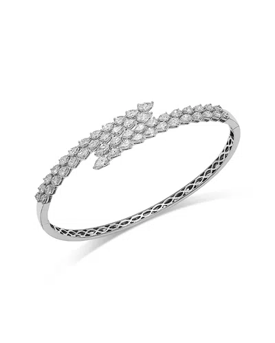 Bloomingdale's Fine Collection Luxe Collection Diamond Bypass Bracelet In 18k White Gold, 3.92 Tcw