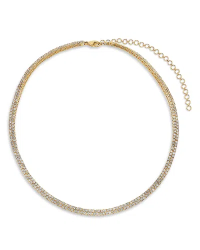Bloomingdale's Fine Collection Luxe Collection Diamond Double Row Choker Tennis Necklace In 14k Yellow Gold, 8.50 Tcw