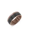 Bloomingdale's Fine Collection Men's Band In Brown & Black Tungsten In Brown/black