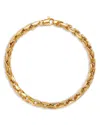 Bloomingdale's Fine Collection Men's Box Bracelet In 14k Yellow Gold In Gold