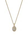 Bloomingdale's Fine Collection Men's Diamond Cross Medallion Pendant Necklace In 14k Gold, 0.25 Ct. T. W. In Gold