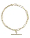 Bloomingdale's Fine Collection Mixed Chain T Bar Bracelet In 14k Yellow Gold In Gold