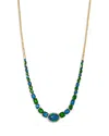 Bloomingdale's Fine Collection Multi Gemstone & Diamond Statement Necklace In 14k Yellow Gold, 18 In Gold