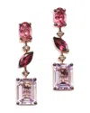 Bloomingdale's Fine Collection Multi Semi-precious Gemstone & Diamond Drop Earrings In 14k Rose Gold In Pink