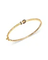 Bloomingdale's Fine Collection Multicolor Diamond Buckle Bangle Bracelet In 14k Yellow Gold, 0.33 Tcw In Gold
