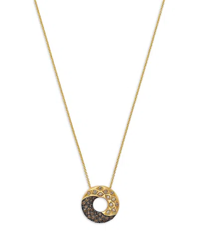 Bloomingdale's Fine Collection Multicolor Diamond Circle Necklace In 14k Yellow Gold, 0.42 Tcw
