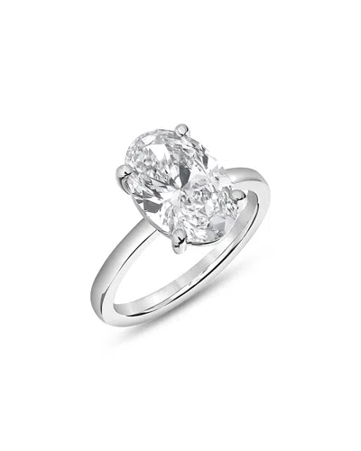 Bloomingdale's Fine Collection Certified Lab Grown Oval Diamond Engagement Ring In 18k White Gold, 2.0 Ct. T. W.