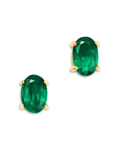 Bloomingdale's Fine Collection Oval Stud Earrings In 14k Yellow Gold In Multi