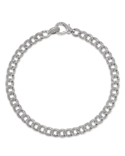 Bloomingdale's Fine Collection Pave Diamond Chain Link Bracelet In 14k White Gold, 1.50 Ct. T. W.
