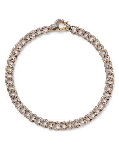 Bloomingdale's Fine Collection Pave Diamond Chain Link Bracelet In 14k Yellow Gold, 1.50 Ct. T. W.