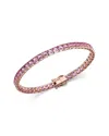 Bloomingdale's Fine Collection Pink Sapphire Bracelet In 14k Rose Gold In Pink