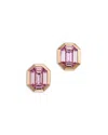 Bloomingdale's Fine Collection Pink Sapphire Stud Earrings In 14k Rose Gold In Pink