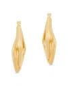 Bloomingdale's Fine Collection Polished Crossover Tube Hoop Earrings In 14k Yellow Gold In Gold