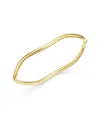 Bloomingdale's Fine Collection Polished Tube Wavy Bangle Bracelet In 14k Yellow Gold