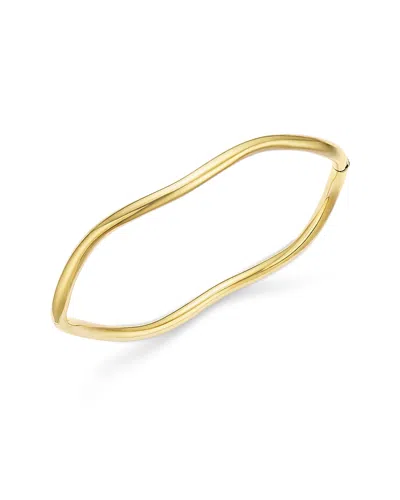Bloomingdale's Fine Collection Polished Tube Wavy Bangle Bracelet In 14k Yellow Gold