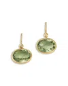 Bloomingdale's Fine Collection Prasiolite & Diamond Oval Drop Earrings In 14k Yellow Gold In Multi