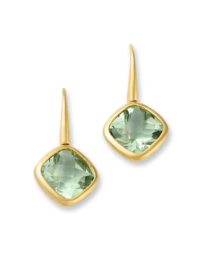 Bloomingdale's Fine Collection Prasiolite Bezel Drop Earrings In 14k Yellow Gold