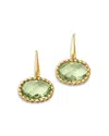 Bloomingdale's Fine Collection Prasiolite Oval Drop Earrings In 14k Yellow Gold