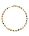Bloomingdale's Fine Collection Rainbow Sapphire Bezel Link Bracelet In 14k Yellow Gold