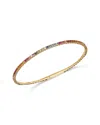 Bloomingdale's Fine Collection Rainbow Sapphire Narrow Bangle Bracelet In 14k Yellow Gold In Gold