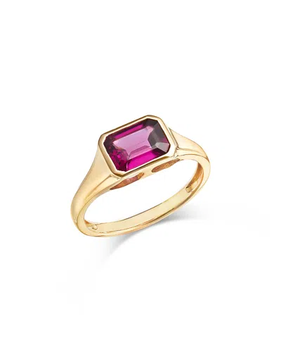 Bloomingdale's Fine Collection Rhodolite Solitaire Ring In 14k Yellow Gold In Purple/gold