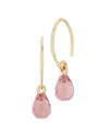 Bloomingdale's Fine Collection Rose Quartz Briolette Sweep Threader Earrings In 14k Yellow Gold In Gold