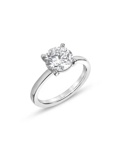 Bloomingdale's Fine Collection Certified Lab Grown Round Diamond Engagement Ring In 18k White Gold, 5.0 Ct. T. W.