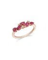 Bloomingdale's Fine Collection Ruby & Diamond Ring In 14k Rose Gold In Pink/gold