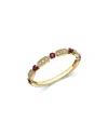 Bloomingdale's Fine Collection Ruby & Diamond Ring In 14k Yellow Gold In Neutral