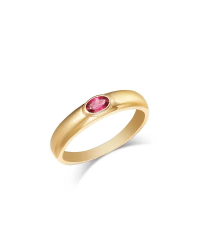 Bloomingdale's Fine Collection Ruby Ring In 14k Yellow Gold In Red/gold