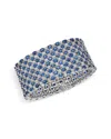 Bloomingdale's Fine Collection Sapphire & Diamond Multi Row Bracelet In 14k White Gold In Blue