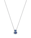 Bloomingdale's Fine Collection Sapphire & Diamond Pendant Necklace In 14k White Gold, 20