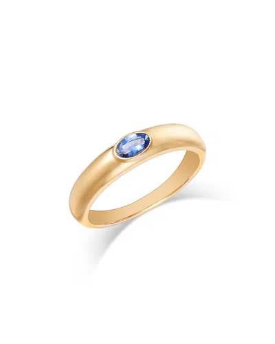 Bloomingdale's Fine Collection Sapphire Ring In 14k Yellow Gold In Blue/gold