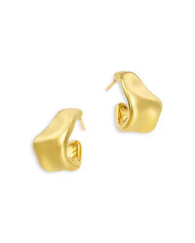 Bloomingdale's Fine Collection Sculptural Hoop Earrings In 14k Yellow Gold