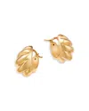 Bloomingdale's Fine Collection Shrimp Design Chunky Hoop Earrings In 14k Yellow Gold In Gold