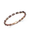 Bloomingdale's Fine Collection Smokey Quartz & Champagne Diamond Bracelet In 14k Rose Gold In Gold
