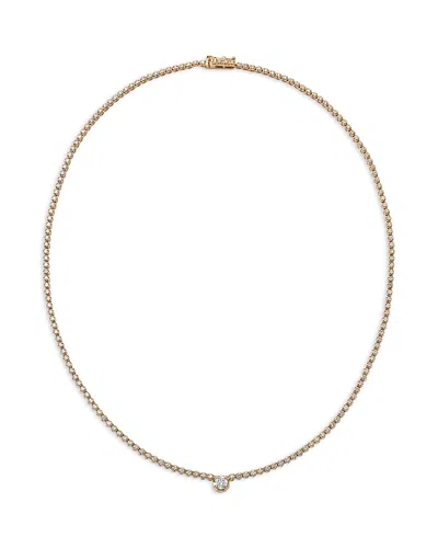 Bloomingdale's Fine Collection Solitaire Station Tennis Necklace In 14k Yellow Gold, 2.33 Ct. T. W.
