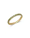 Bloomingdale's Fine Collection Stackable Eternity Ring In 14k Yellow Gold In Green