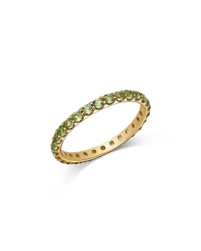 Bloomingdale's Fine Collection Stackable Eternity Ring In 14k Yellow Gold In Green