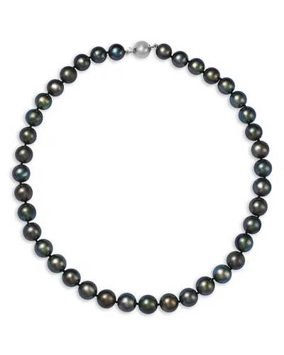 Bloomingdale's Fine Collection Tahitian Black Pearl Necklace In 14k White Gold, 18
