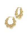 Bloomingdale's Fine Collection Tapered Ball Small Hoop Earrings In 14k Yellow Gold In Gold