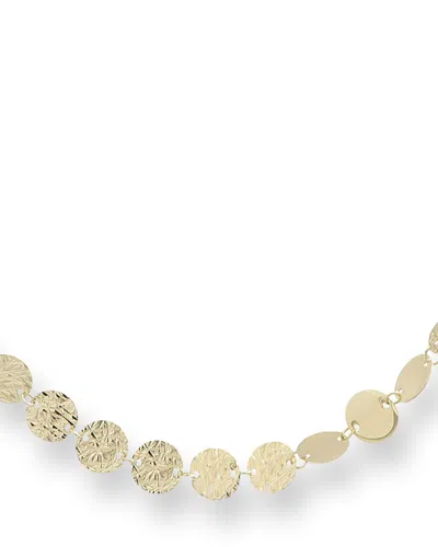 Bloomingdale's Fine Collection Textured Disc Collar Necklace In 14k Yellow Gold, 18