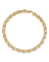 Bloomingdale's Fine Collection Textured Figure 8 Link Bracelet In 14k Yellow Gold In Gold